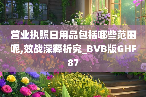 营业执照日用品包括哪些范围呢,效战深释析究_BVB版GHF87