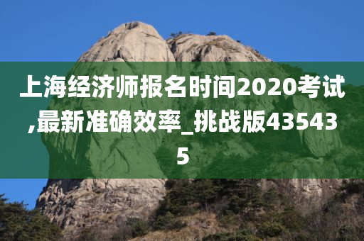 上海经济师报名时间2020考试,最新准确效率_挑战版435435