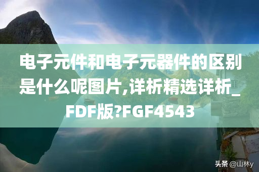 电子元件和电子元器件的区别是什么呢图片,详析精选详析_FDF版?FGF4543