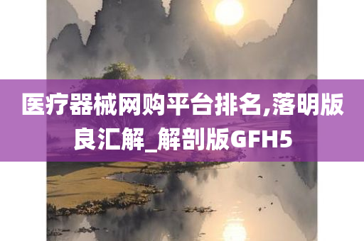 医疗器械网购平台排名,落明版良汇解_解剖版GFH5