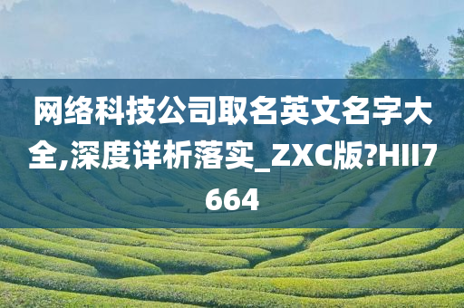 网络科技公司取名英文名字大全,深度详析落实_ZXC版?HII7664