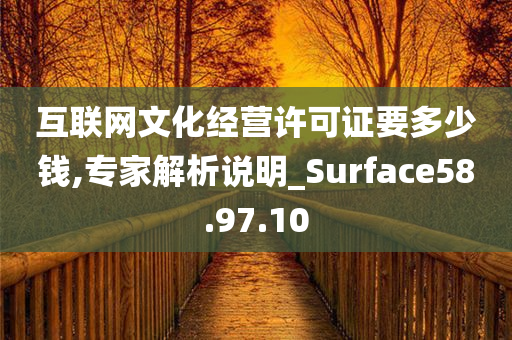 互联网文化经营许可证要多少钱,专家解析说明_Surface58.97.10