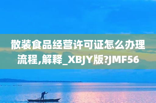 散装食品经营许可证怎么办理流程,解释_XBJY版?JMF56