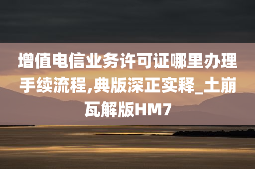 增值电信业务许可证哪里办理手续流程,典版深正实释_土崩瓦解版HM7