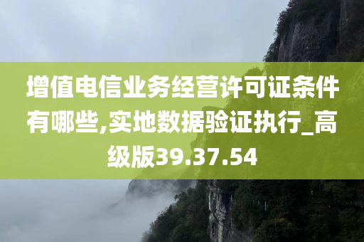 增值电信业务经营许可证条件有哪些,实地数据验证执行_高级版39.37.54