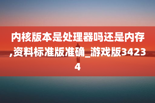 内核版本是处理器吗还是内存,资料标准版准确_游戏版34234