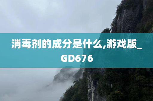 消毒剂的成分是什么,游戏版_GD676