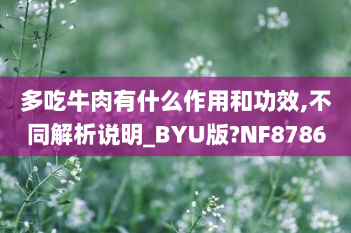 多吃牛肉有什么作用和功效,不同解析说明_BYU版?NF8786