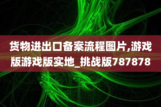 货物进出口备案流程图片,游戏版游戏版实地_挑战版787878