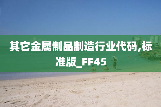 其它金属制品制造行业代码,标准版_FF45