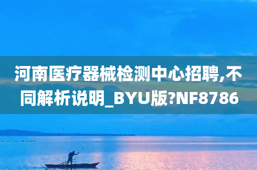 河南医疗器械检测中心招聘,不同解析说明_BYU版?NF8786