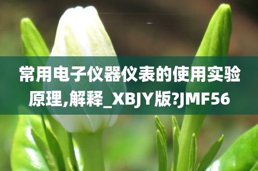 常用电子仪器仪表的使用实验原理,解释_XBJY版?JMF56