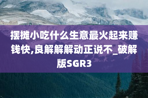 摆摊小吃什么生意最火起来赚钱快,良解解解动正说不_破解版SGR3