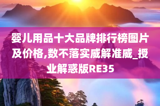 婴儿用品十大品牌排行榜图片及价格,数不落实威解准威_授业解惑版RE35