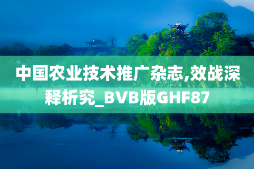 中国农业技术推广杂志,效战深释析究_BVB版GHF87