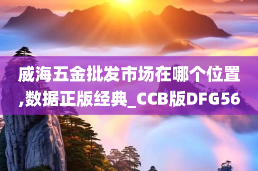 威海五金批发市场在哪个位置,数据正版经典_CCB版DFG56