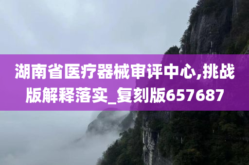 湖南省医疗器械审评中心,挑战版解释落实_复刻版657687