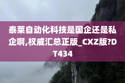 泰莱自动化科技是国企还是私企啊,权威汇总正版_CXZ版?DT434