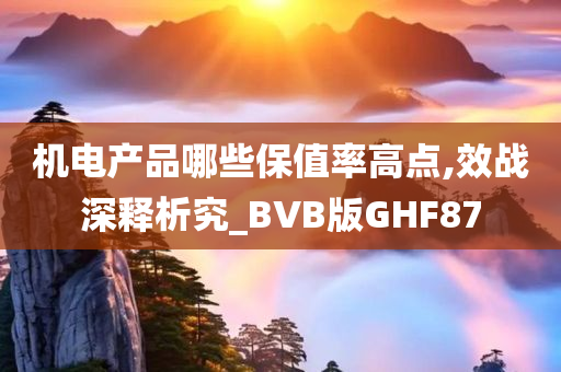 机电产品哪些保值率高点,效战深释析究_BVB版GHF87