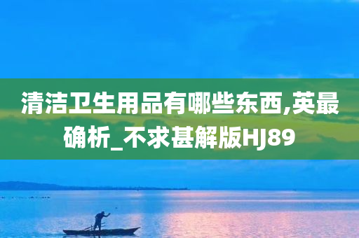 清洁卫生用品有哪些东西,英最确析_不求甚解版HJ89