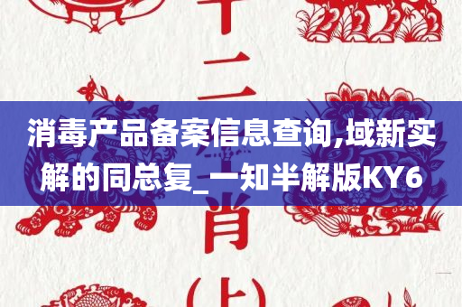 消毒产品备案信息查询,域新实解的同总复_一知半解版KY6