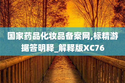 国家药品化妆品备案网,标精游据答明释_解释版XC76