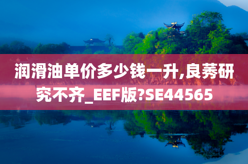 润滑油单价多少钱一升,良莠研究不齐_EEF版?SE44565