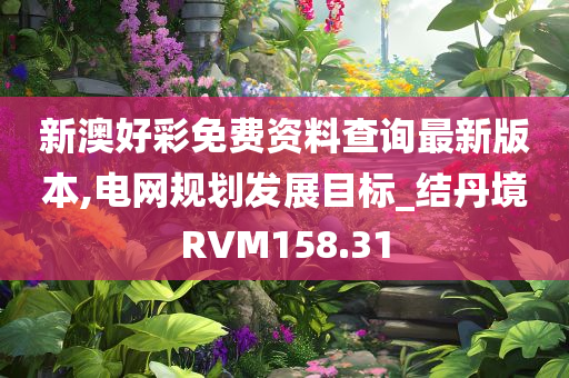 新澳好彩免费资料查询最新版本,电网规划发展目标_结丹境RVM158.31