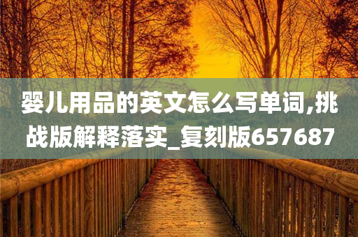 婴儿用品的英文怎么写单词,挑战版解释落实_复刻版657687