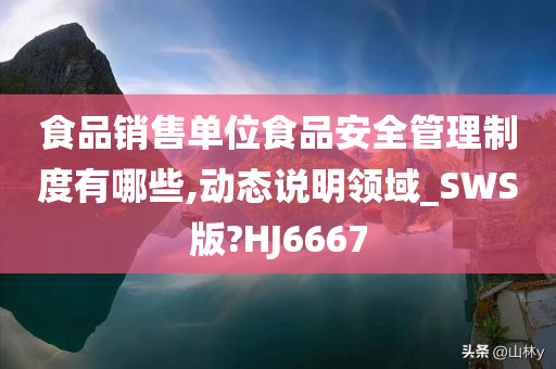 食品销售单位食品安全管理制度有哪些,动态说明领域_SWS版?HJ6667