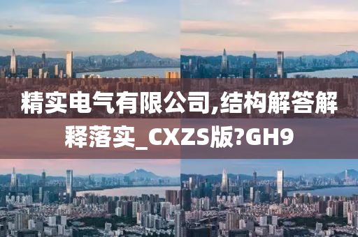 精实电气有限公司,结构解答解释落实_CXZS版?GH9