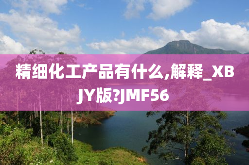 精细化工产品有什么,解释_XBJY版?JMF56