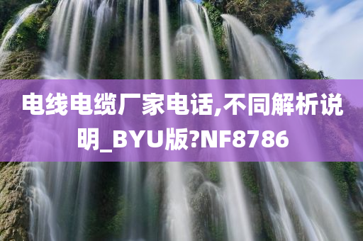 电线电缆厂家电话,不同解析说明_BYU版?NF8786