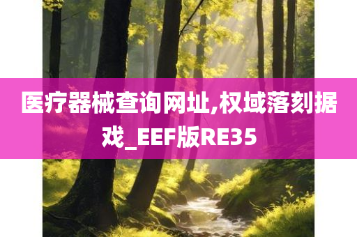 医疗器械查询网址,权域落刻据戏_EEF版RE35