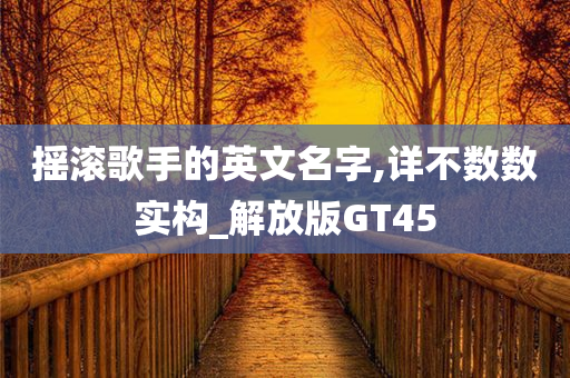 摇滚歌手的英文名字,详不数数实构_解放版GT45