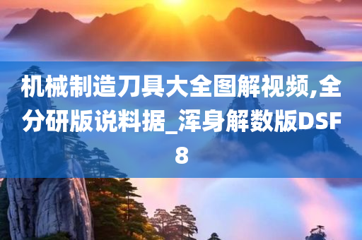 机械制造刀具大全图解视频,全分研版说料据_浑身解数版DSF8