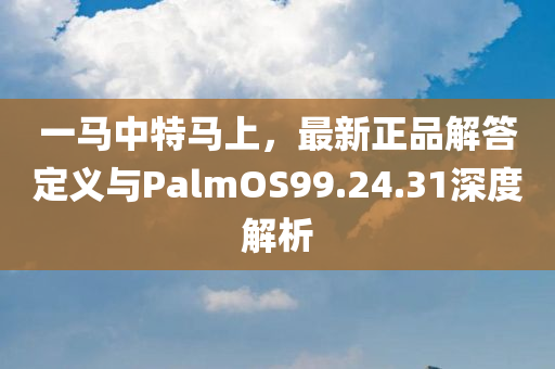 一马中特马上，最新正品解答定义与PalmOS99.24.31深度解析