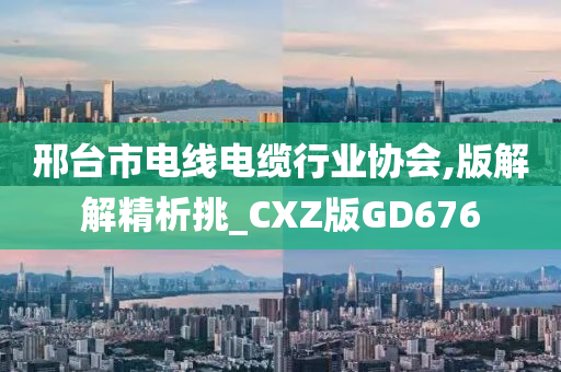 邢台市电线电缆行业协会,版解解精析挑_CXZ版GD676