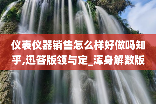 仪表仪器销售怎么样好做吗知乎,迅答版领与定_浑身解数版