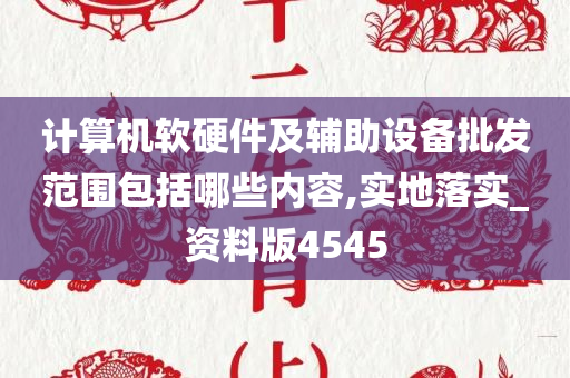 计算机软硬件及辅助设备批发范围包括哪些内容,实地落实_资料版4545