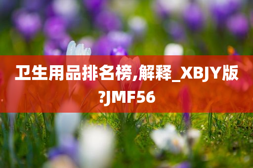 卫生用品排名榜,解释_XBJY版?JMF56