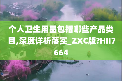 个人卫生用品包括哪些产品类目,深度详析落实_ZXC版?HII7664