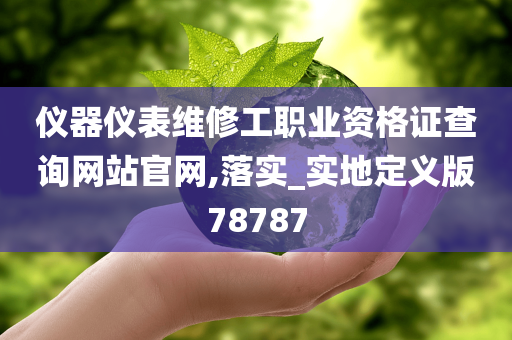 仪器仪表维修工职业资格证查询网站官网,落实_实地定义版78787