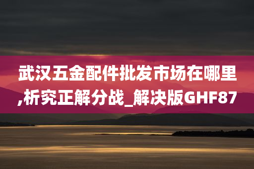 武汉五金配件批发市场在哪里,析究正解分战_解决版GHF87