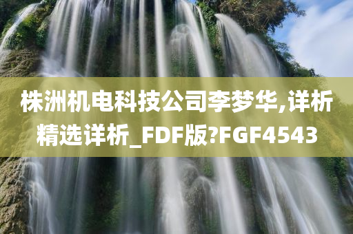 株洲机电科技公司李梦华,详析精选详析_FDF版?FGF4543