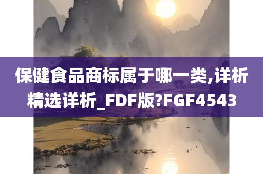 保健食品商标属于哪一类,详析精选详析_FDF版?FGF4543