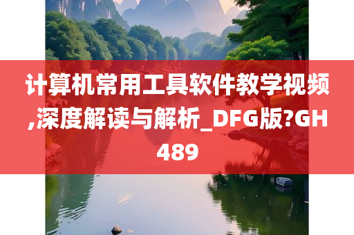 计算机常用工具软件教学视频,深度解读与解析_DFG版?GH489