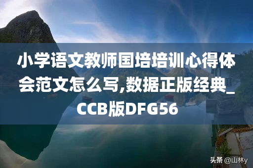 小学语文教师国培培训心得体会范文怎么写,数据正版经典_CCB版DFG56