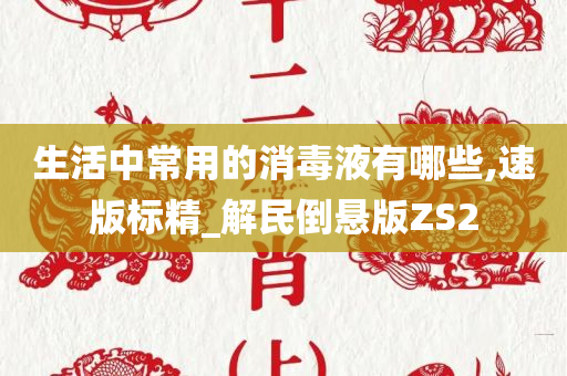 生活中常用的消毒液有哪些,速版标精_解民倒悬版ZS2