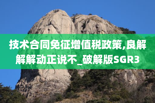 技术合同免征增值税政策,良解解解动正说不_破解版SGR3